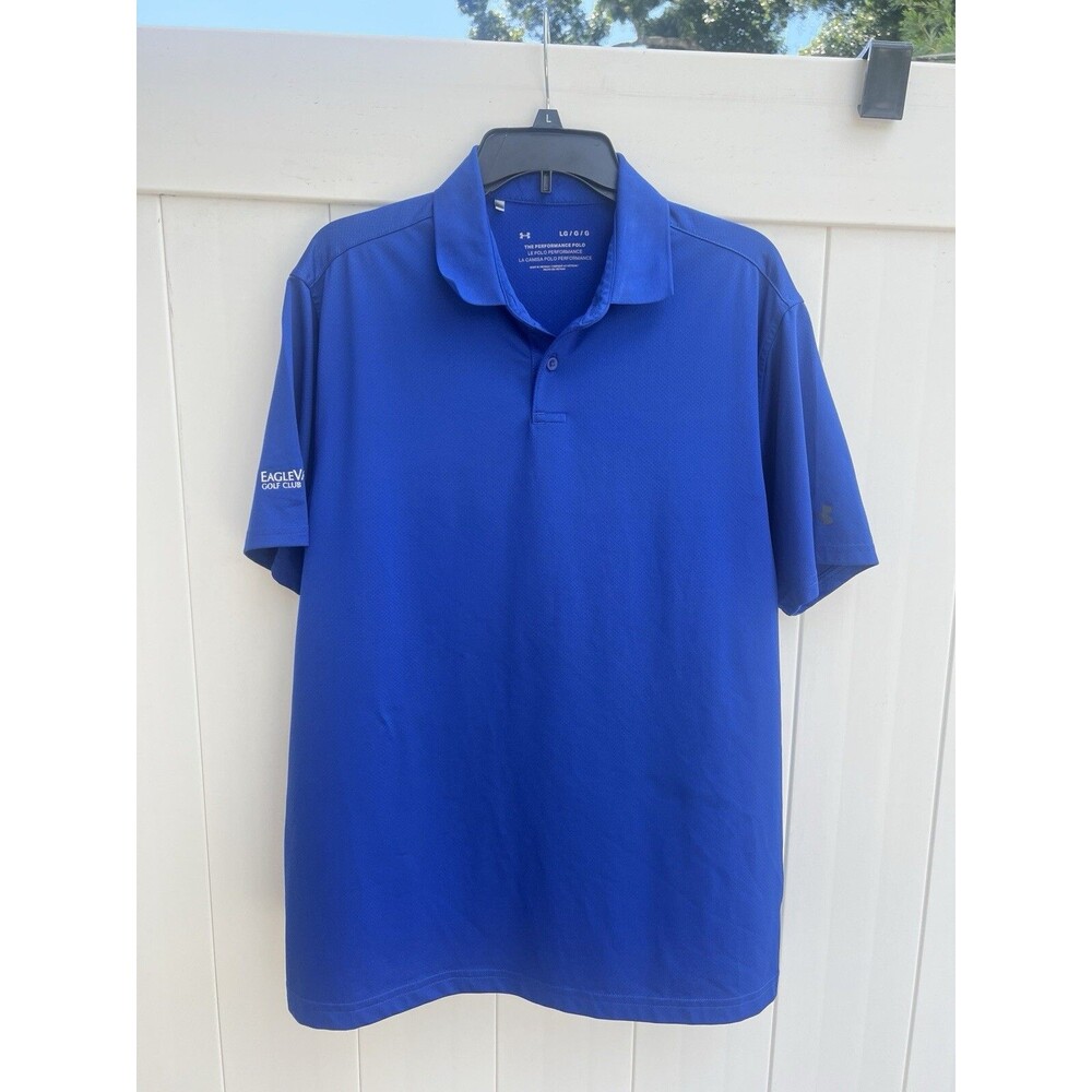 Under Armour The Playoff Polo Shirt Men's Large Blue Eagle Vail
